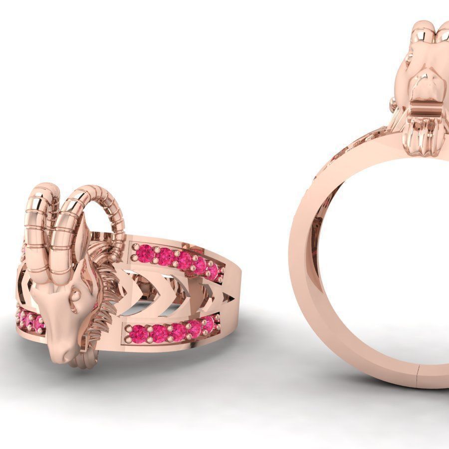 3d-model ring ram with stones 3D print model_3