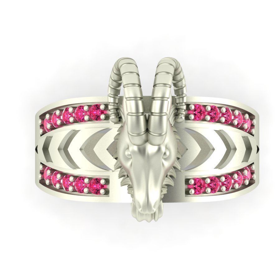 3d-model ring ram with stones 3D print model_8