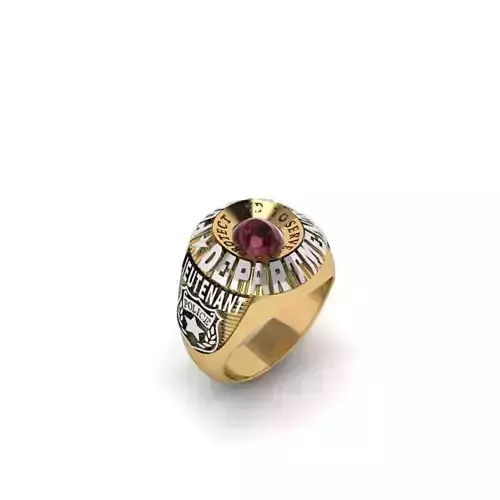 3d-model ring gold with diamonds