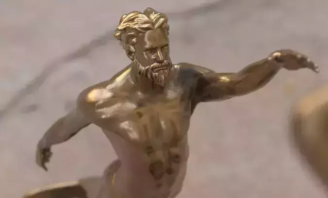 Mermaid statue - The Neptune and Nereida Sculpture