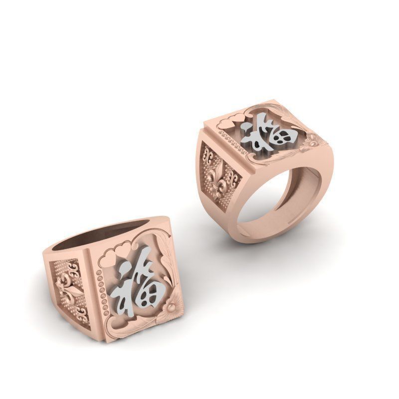 3d-model ring chinese zodiac sign 3D print model_6