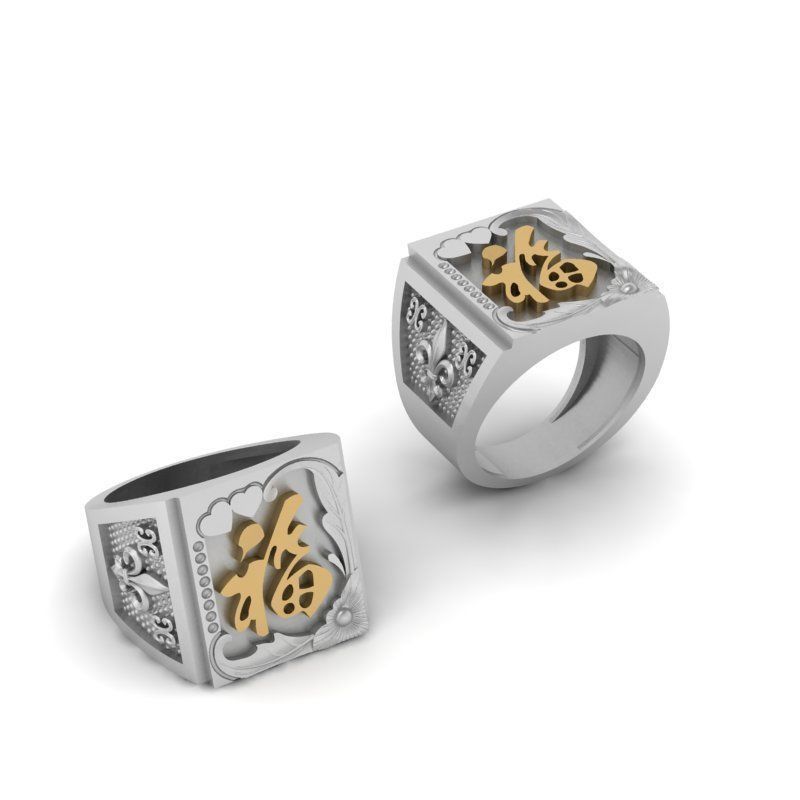 3d-model ring chinese zodiac sign 3D print model_4