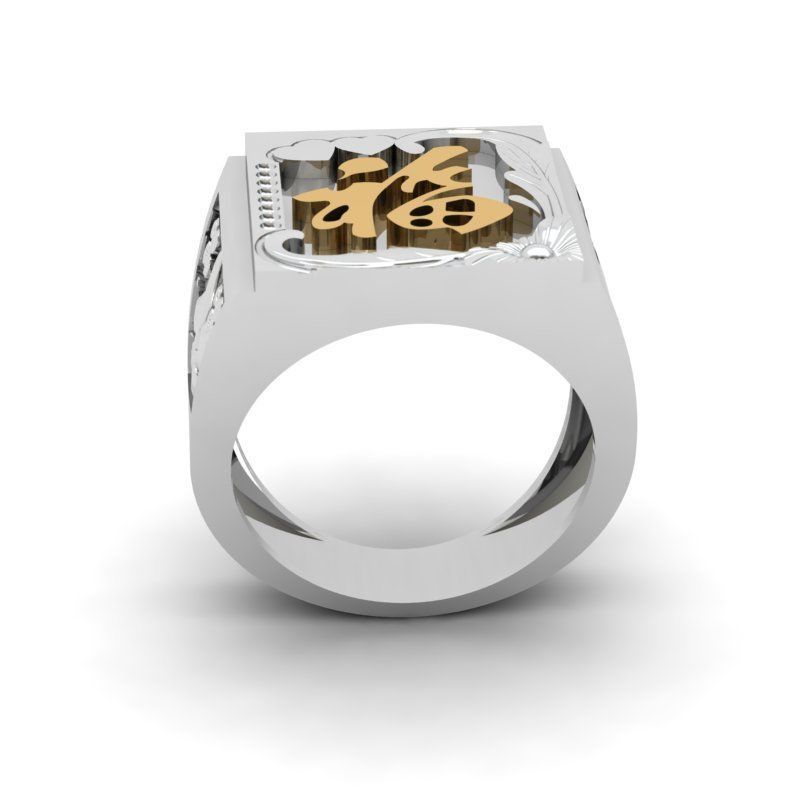 3d-model ring chinese zodiac sign 3D print model_14