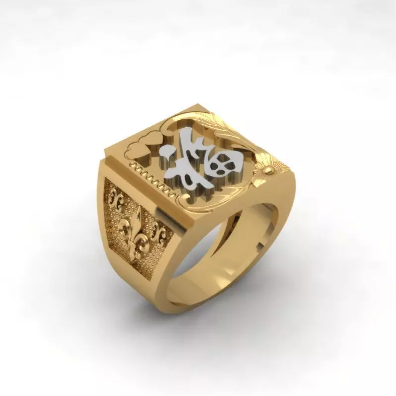 3d-model ring chinese zodiac sign 3D print model_0