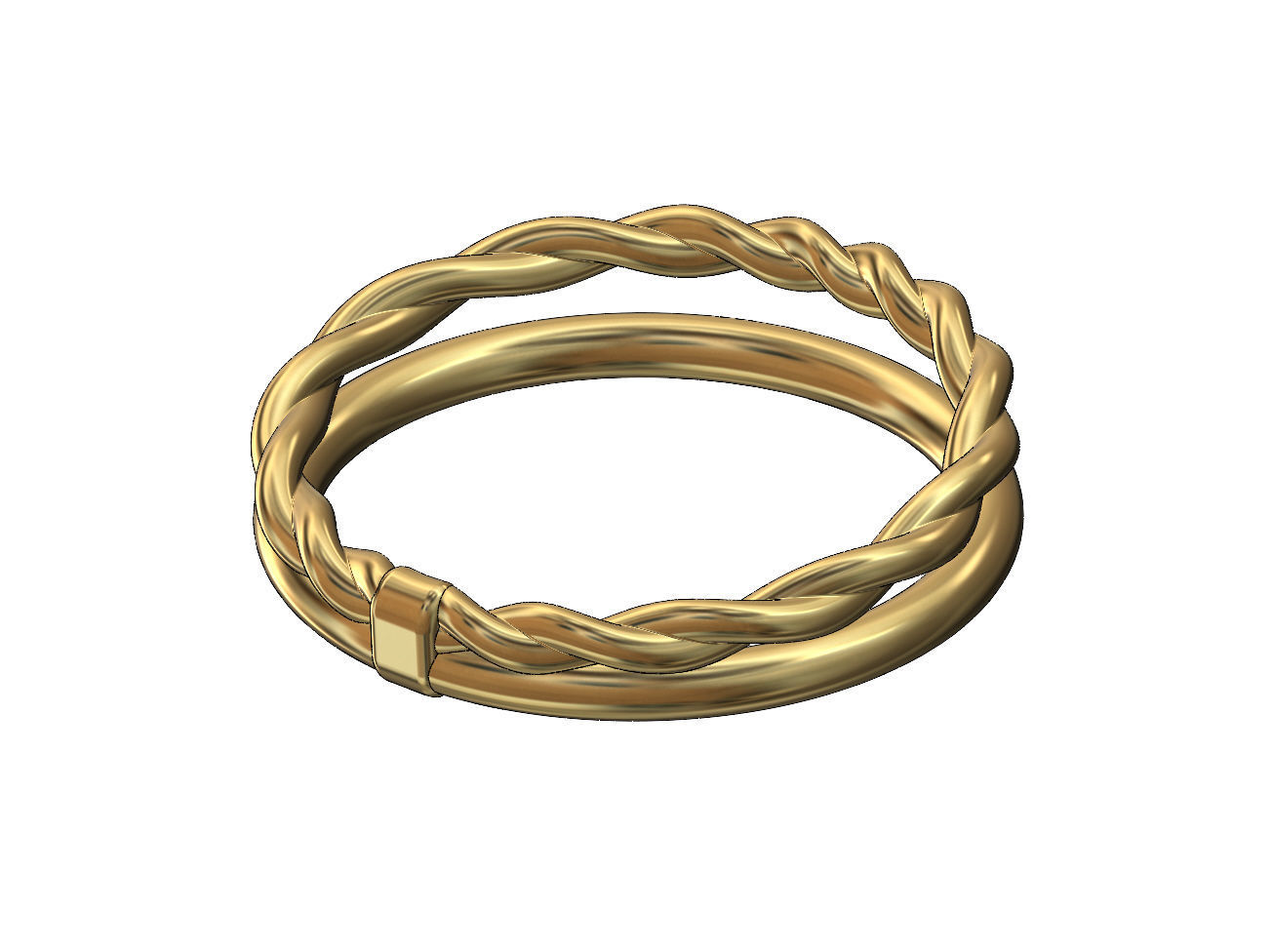 Rope and wire stacker band US sizes 5to10 3D print model_4