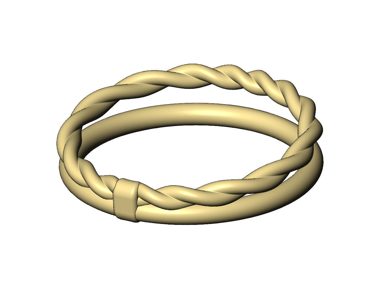 Rope and wire stacker band US sizes 5to10 3D print model_8