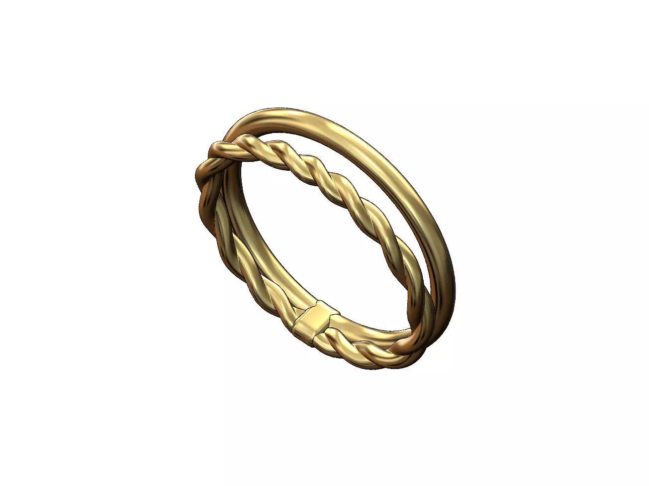 Rope and wire stacker band US sizes 5to10 3D print model_0