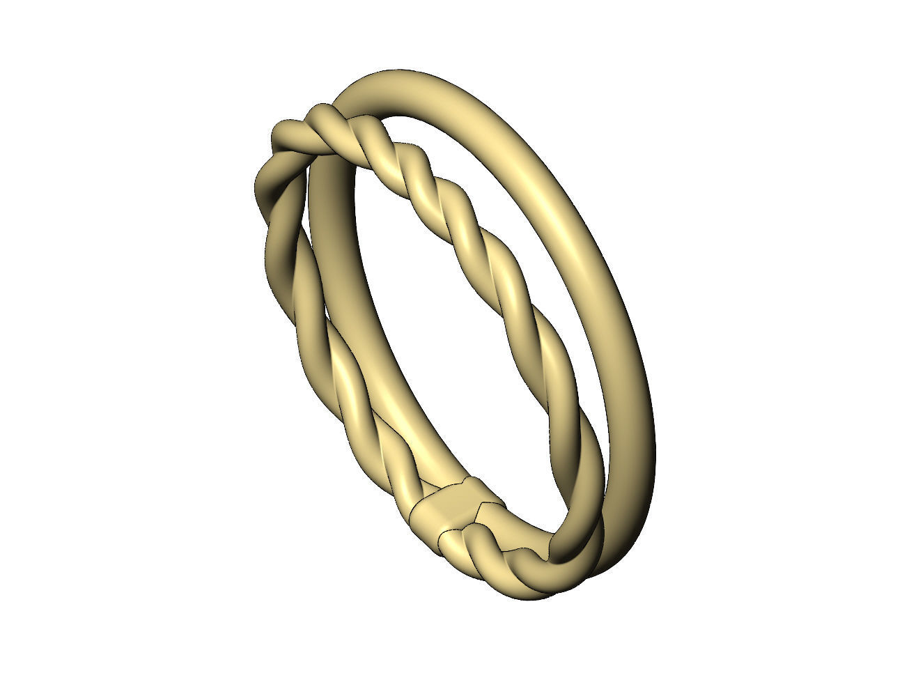 Rope and wire stacker band US sizes 5to10 3D print model_7