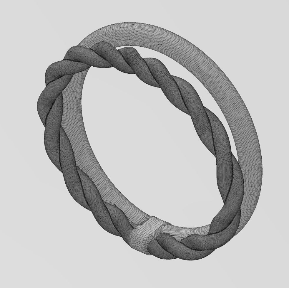 Rope and wire stacker band US sizes 5to10 3D print model_18