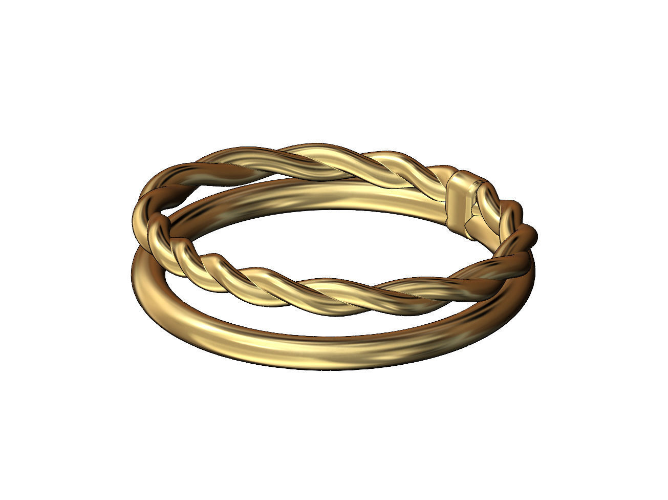 Rope and wire stacker band US sizes 5to10 3D print model_3