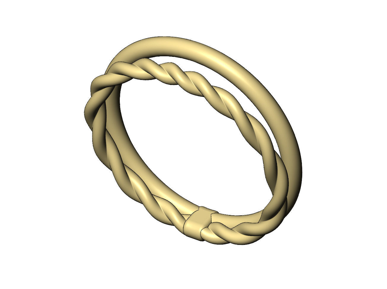 Rope and wire stacker band US sizes 5to10 3D print model_5