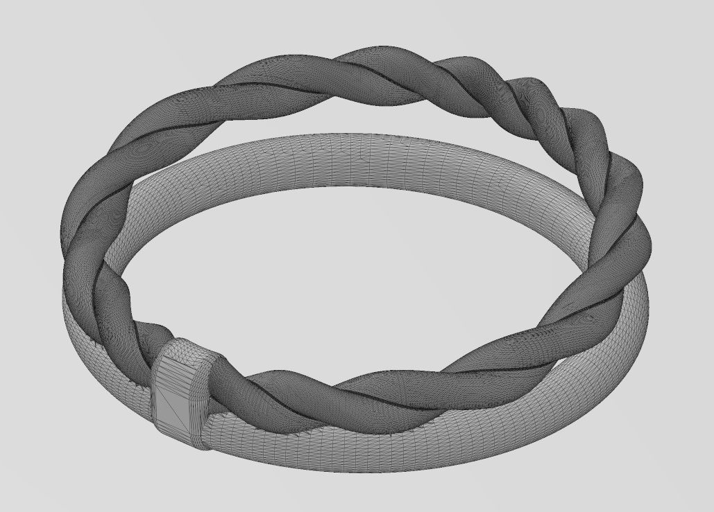 Rope and wire stacker band US sizes 5to10 3D print model_17