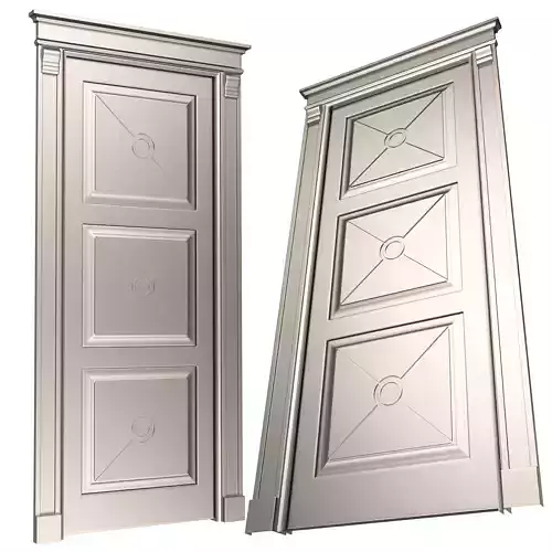 Classic Door 07 Low-poly 3D model