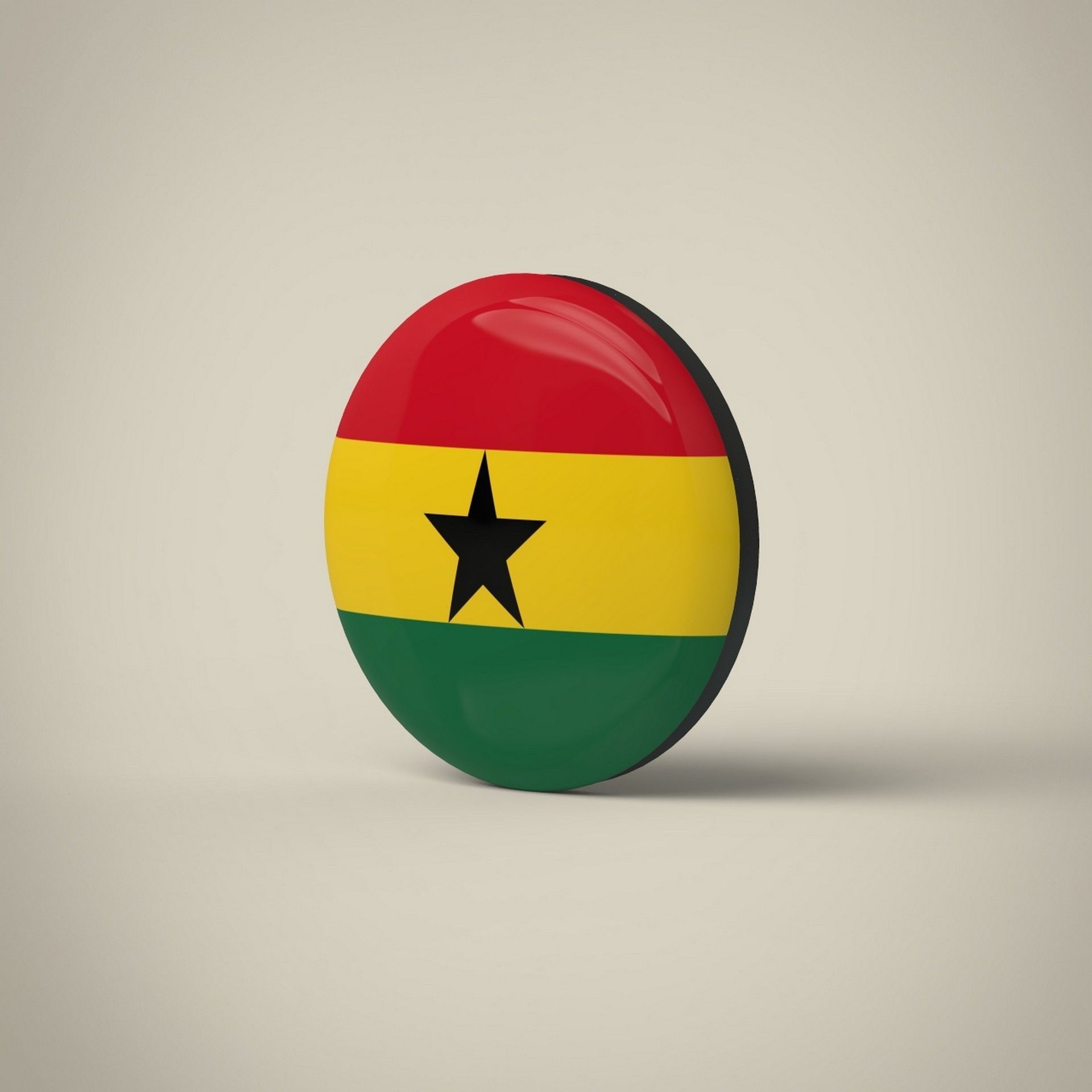 Ghana Badge Low-poly 3D model_2