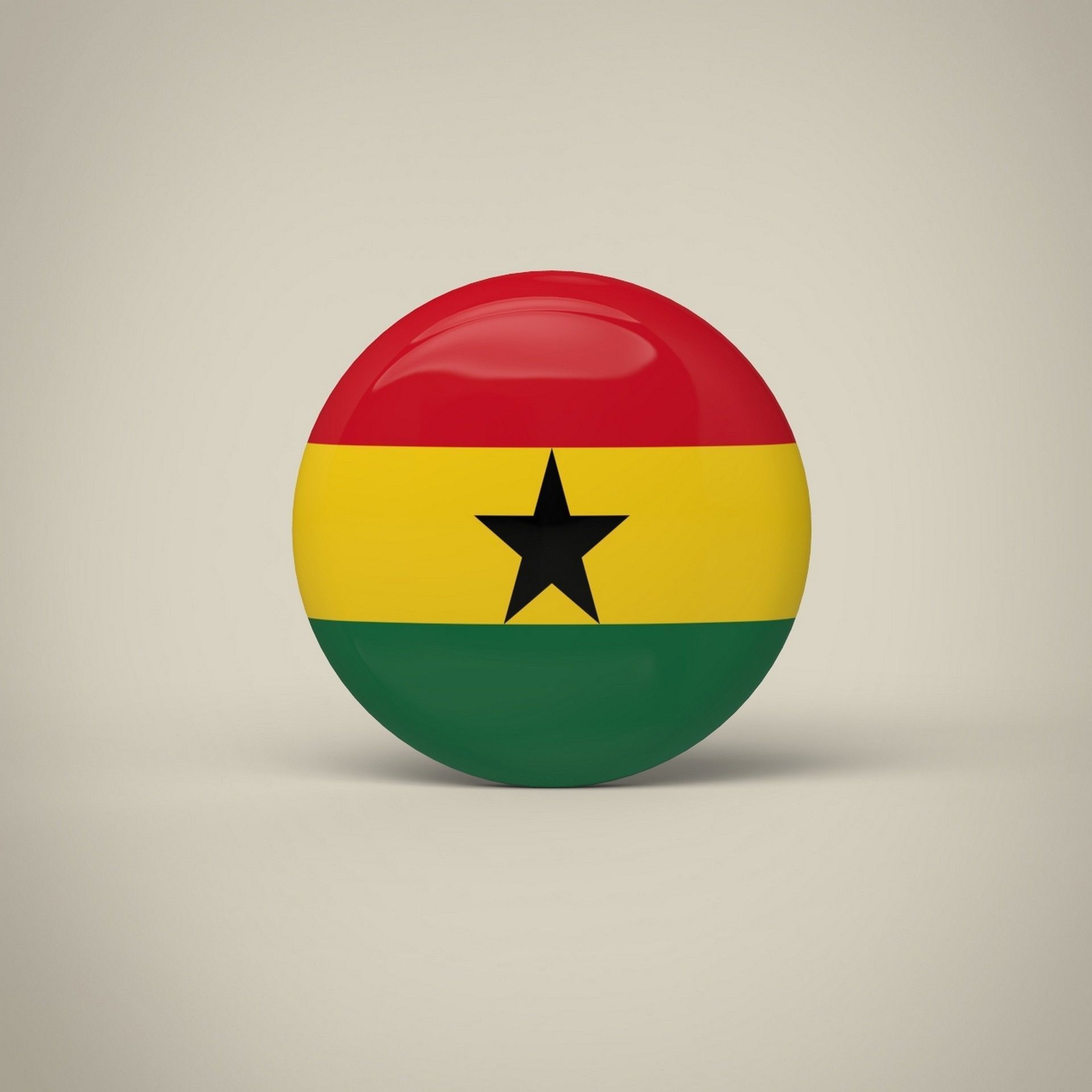 Ghana Badge Low-poly 3D model_1