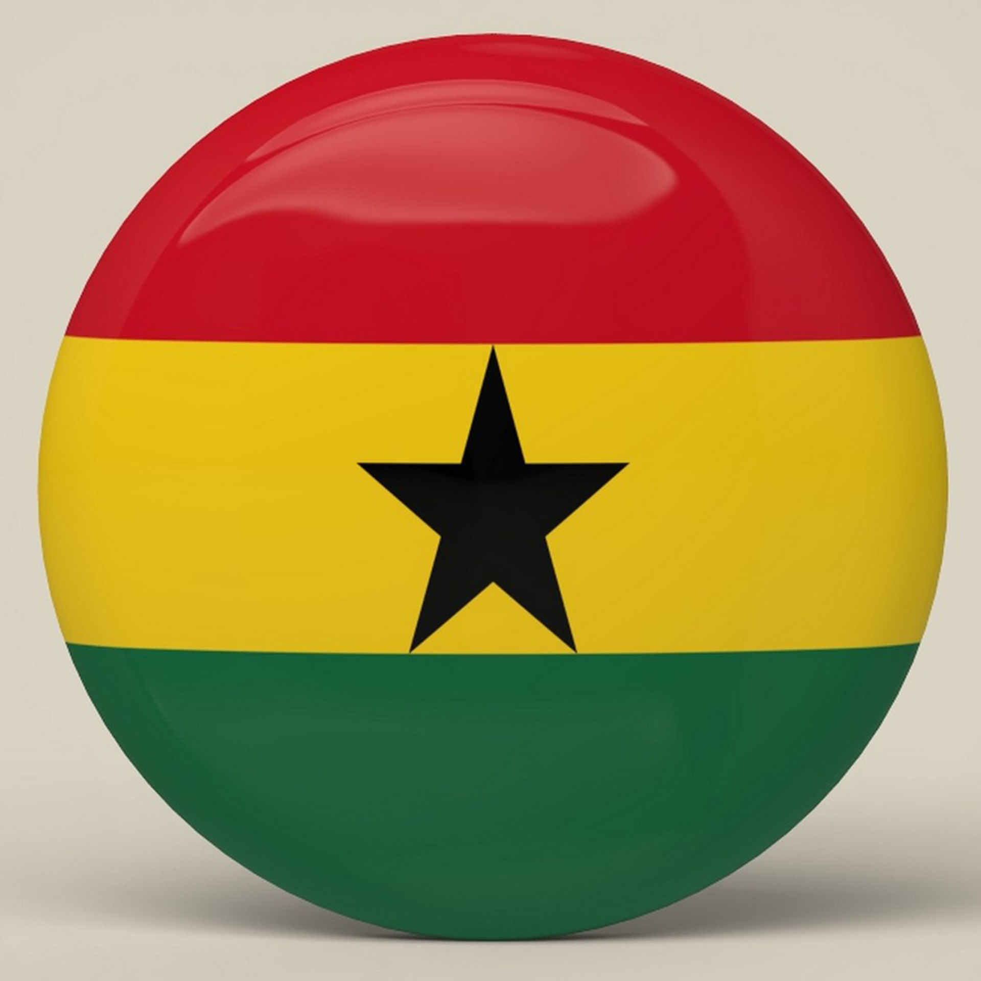 Ghana Badge Low-poly 3D model_4