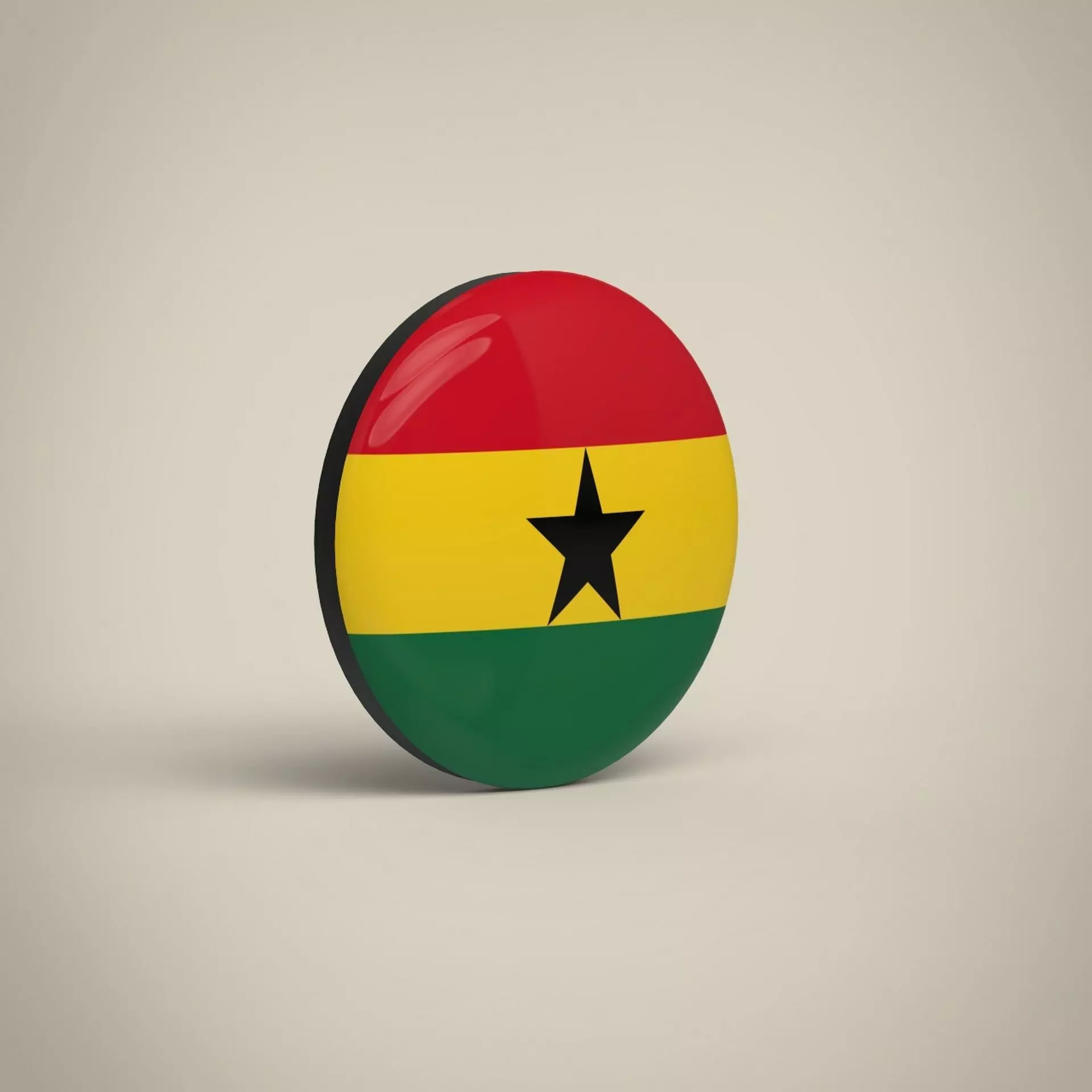 Ghana Badge Low-poly 3D model_0