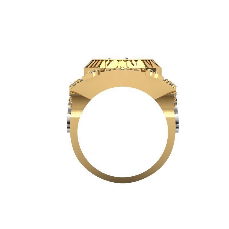 3d-model ring rose gold with diamonds 3D print model_2