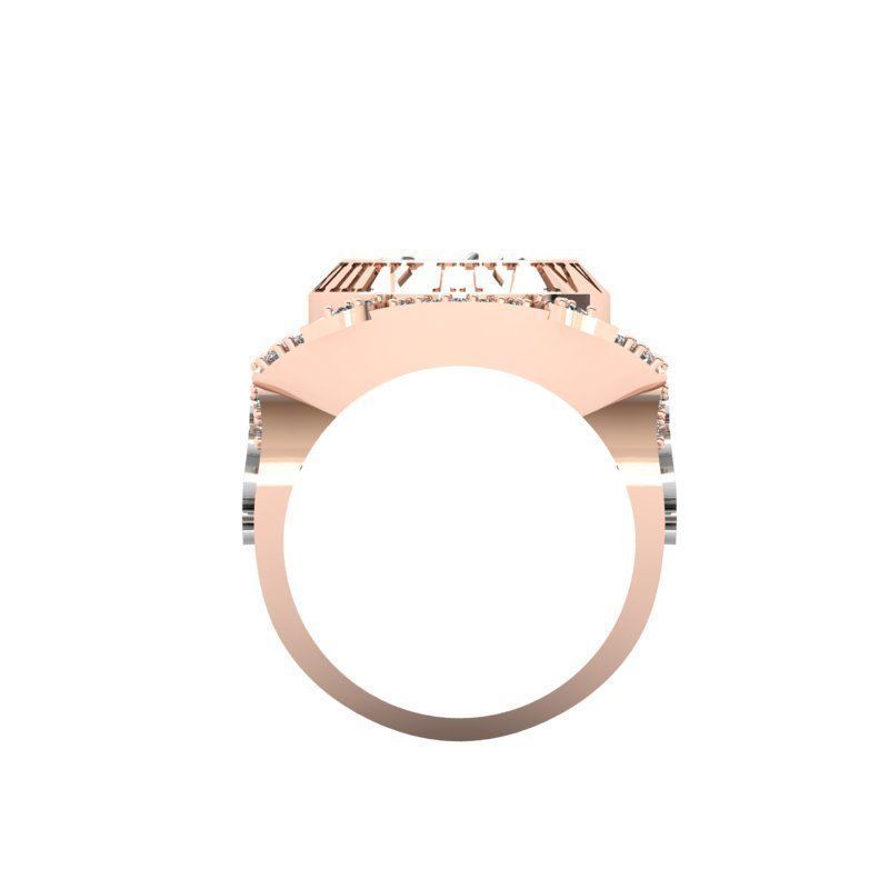 3d-model ring rose gold with diamonds 3D print model_1