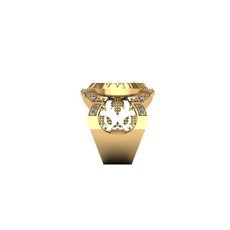 3d-model ring rose gold with diamonds 3D print model_12