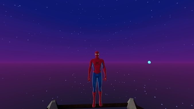 Spider-Man No Way Home New Suit Low-poly 3D model