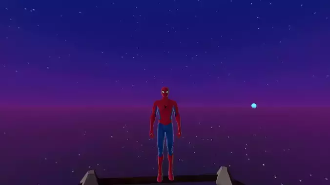 Spider-Man No Way Home New Suit Low-poly 3D model