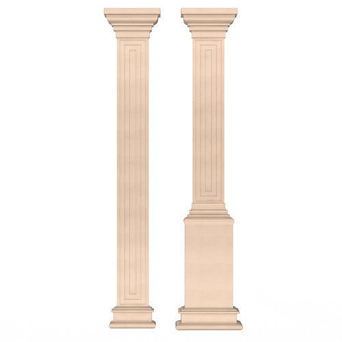 Interior-Exterior Pilasters Low-poly 3D model