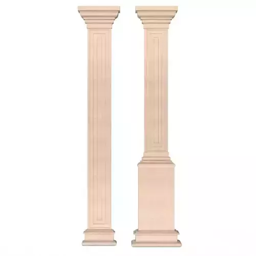 Interior-Exterior Pilasters Low-poly 3D model