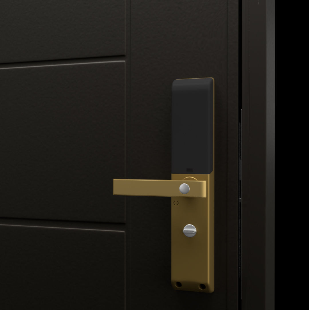 Electronic Lock Door 3D model_5