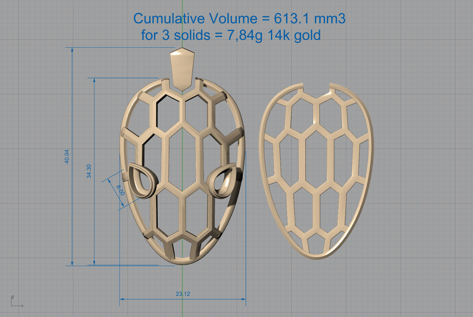 Serpenty necklace 3D print model_11