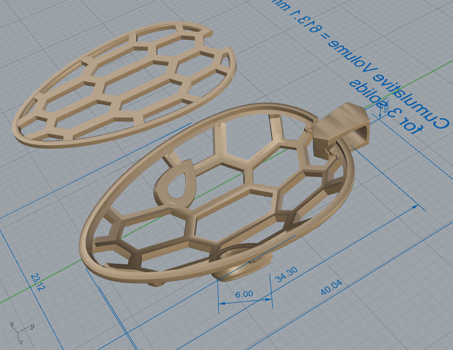Serpenty necklace 3D print model_9