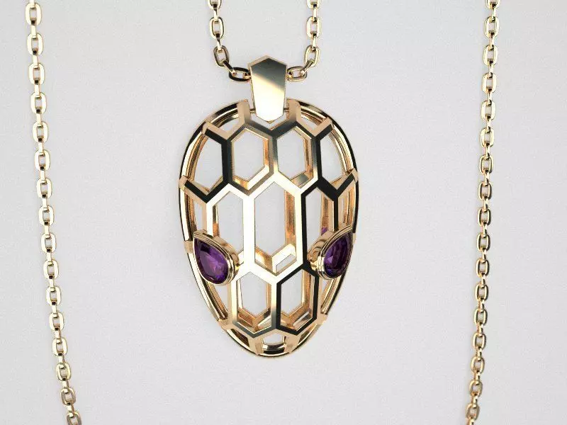 Serpenty necklace 3D print model_0