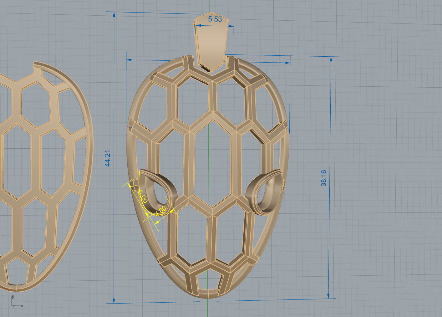 Serpenty necklace 3D print model_12