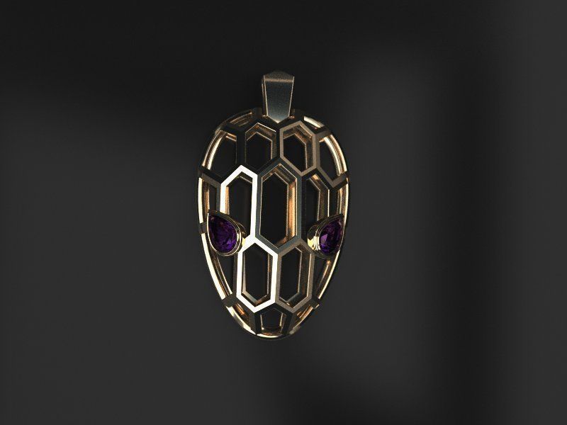 Serpenty necklace 3D print model_1