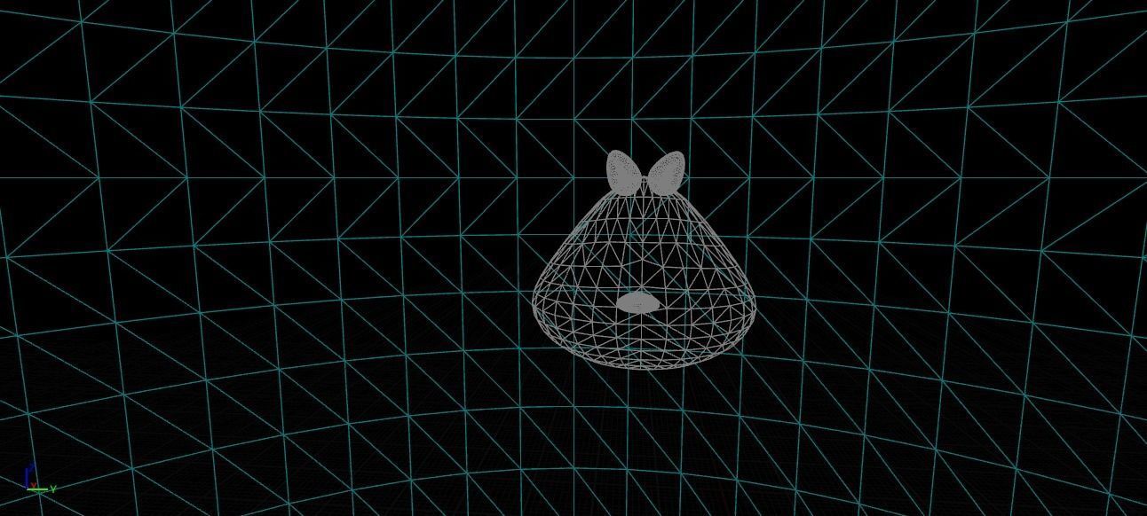 Low-poly 3D Creature Model bunny in sky Low-poly 3D model_6