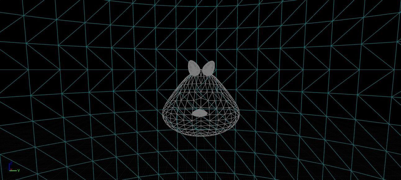 Low-poly 3D Creature Model bunny in sky Low-poly 3D model_7