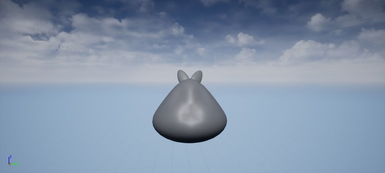 Low-poly 3D Creature Model bunny in sky Low-poly 3D model_5