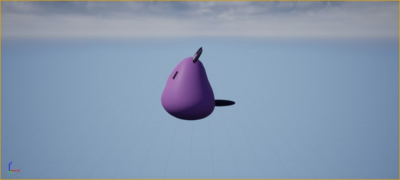 Low-poly 3D Creature Model bunny in sky Low-poly 3D model_1