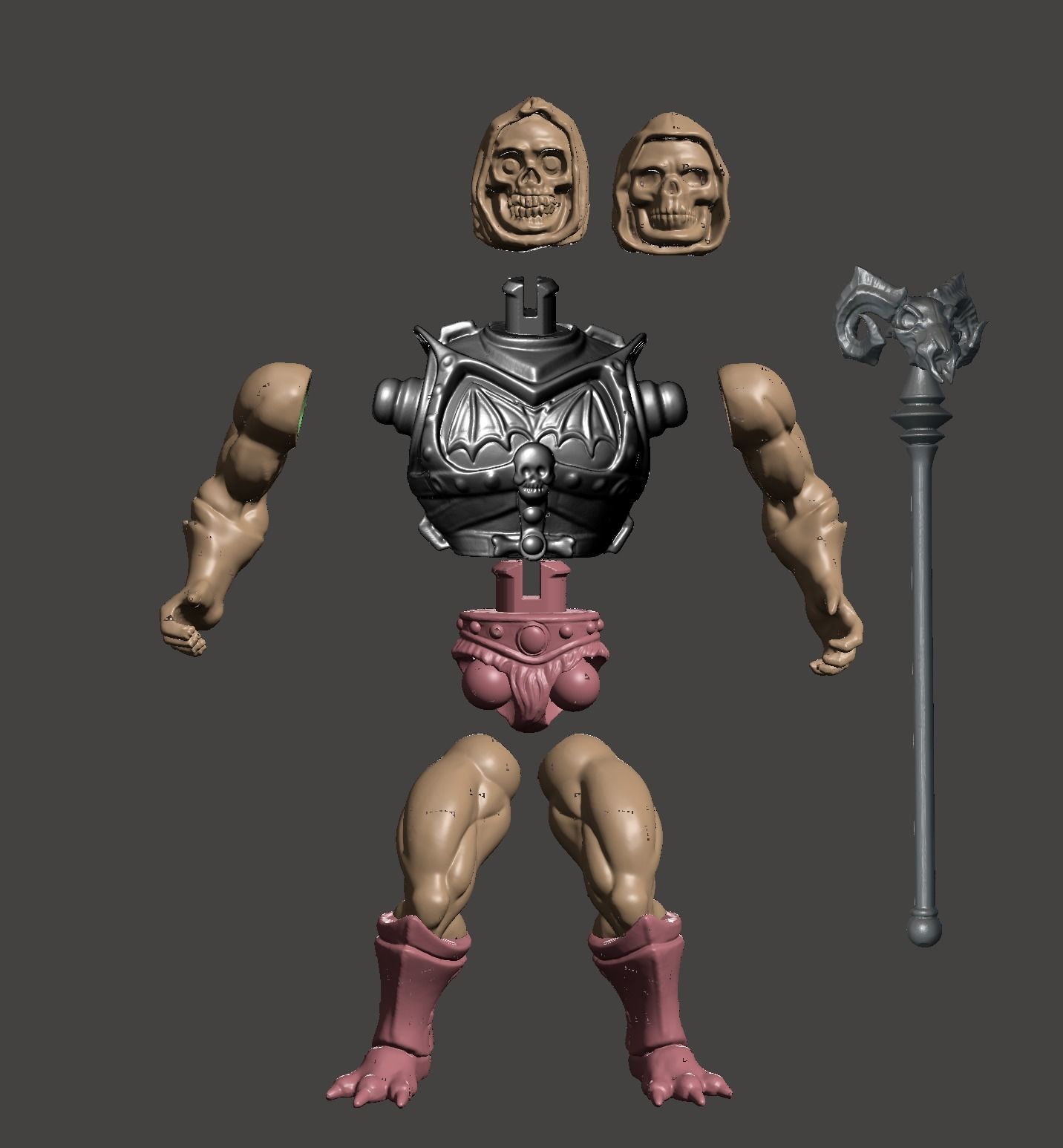 Skeletor battle armor 3D print model_2