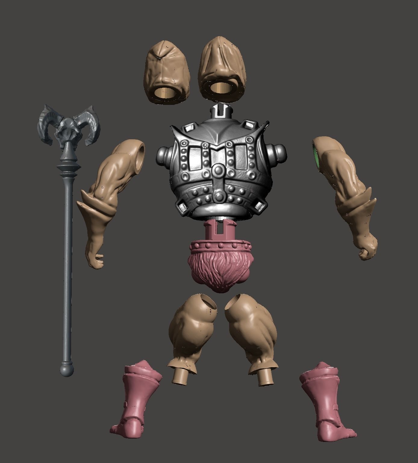 Skeletor battle armor 3D print model_5