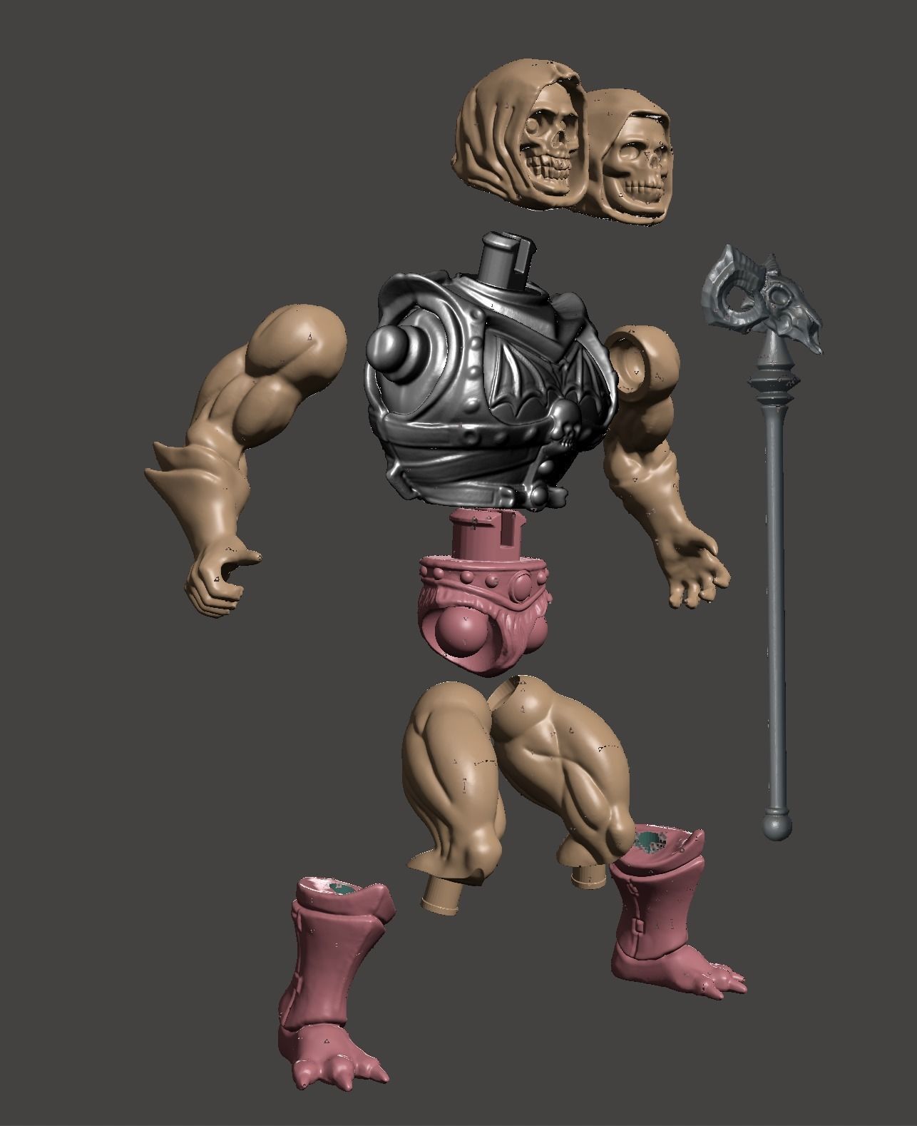Skeletor battle armor 3D print model_6