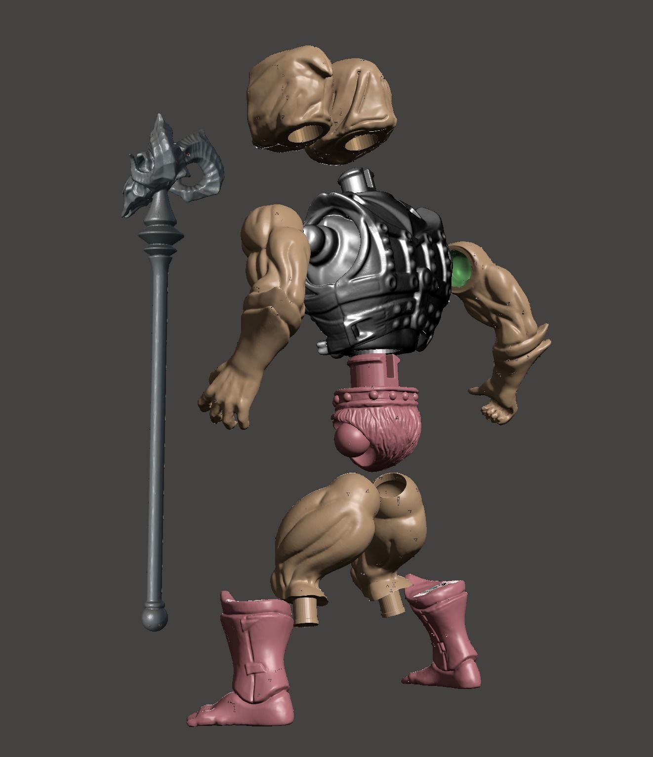 Skeletor battle armor 3D print model_4