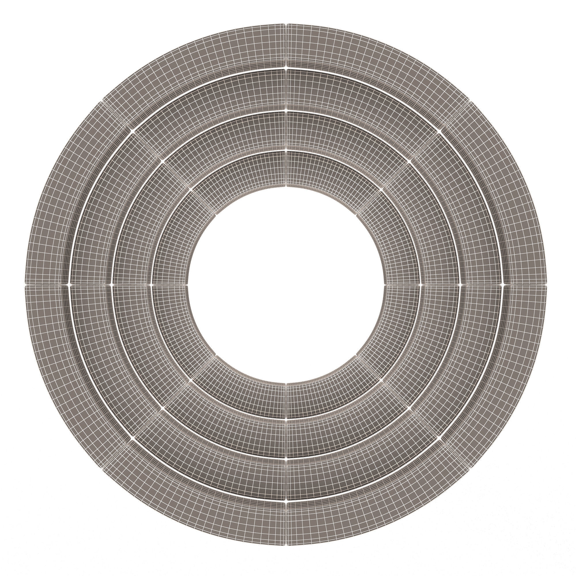 Color Wheel Low-poly 3D model_6