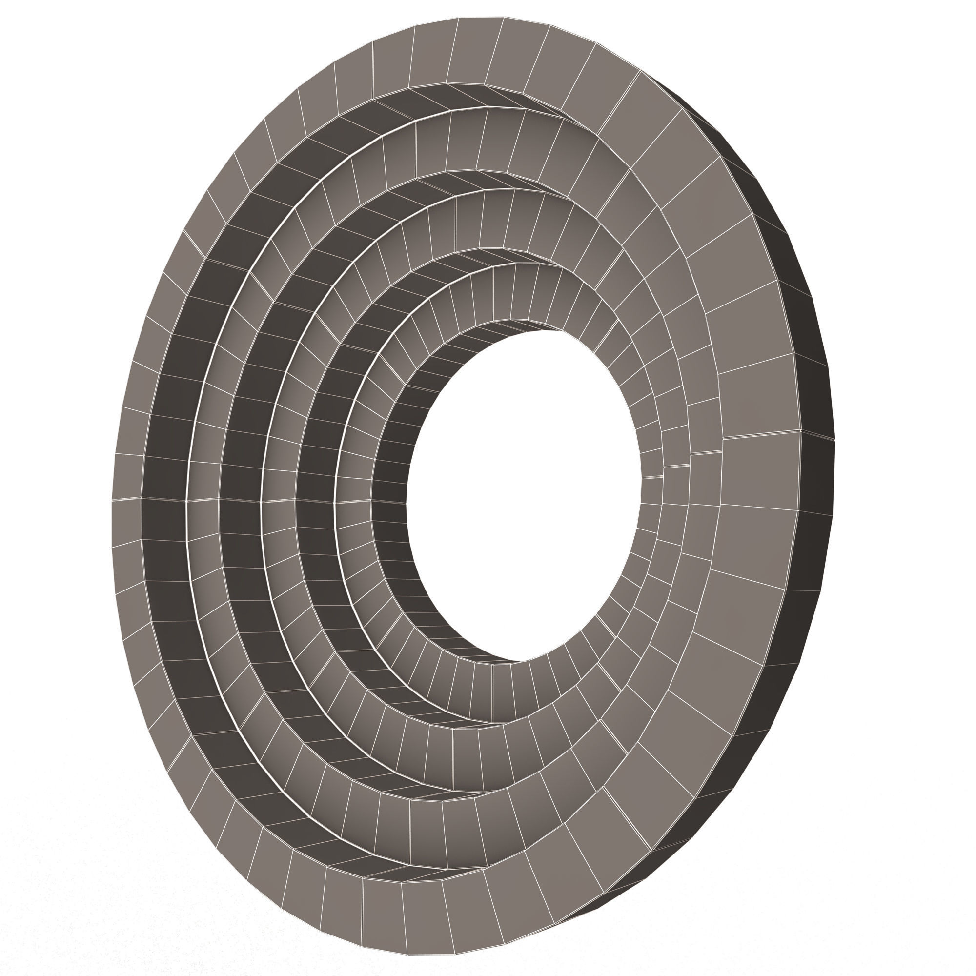 Color Wheel Low-poly 3D model_14