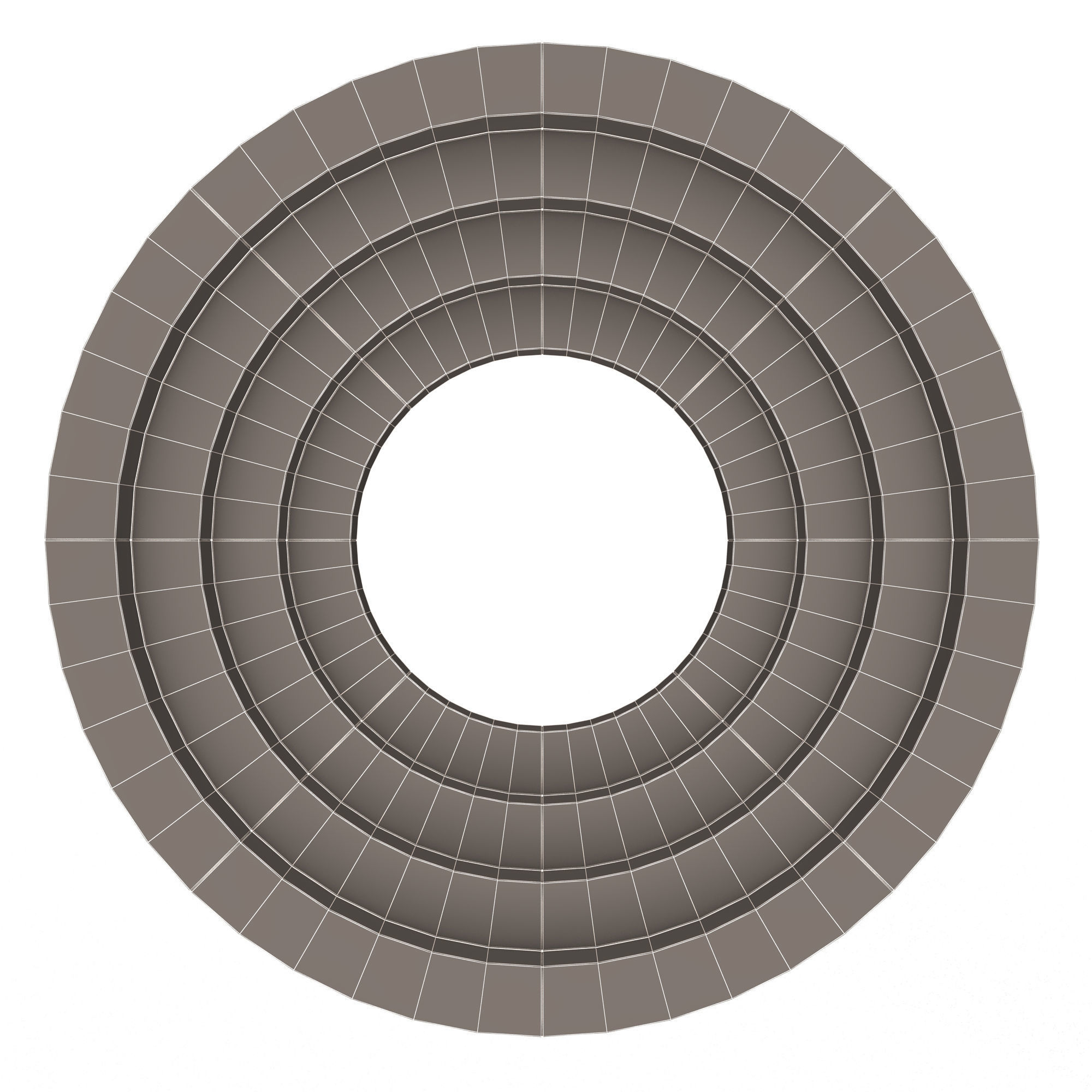 Color Wheel Low-poly 3D model_12