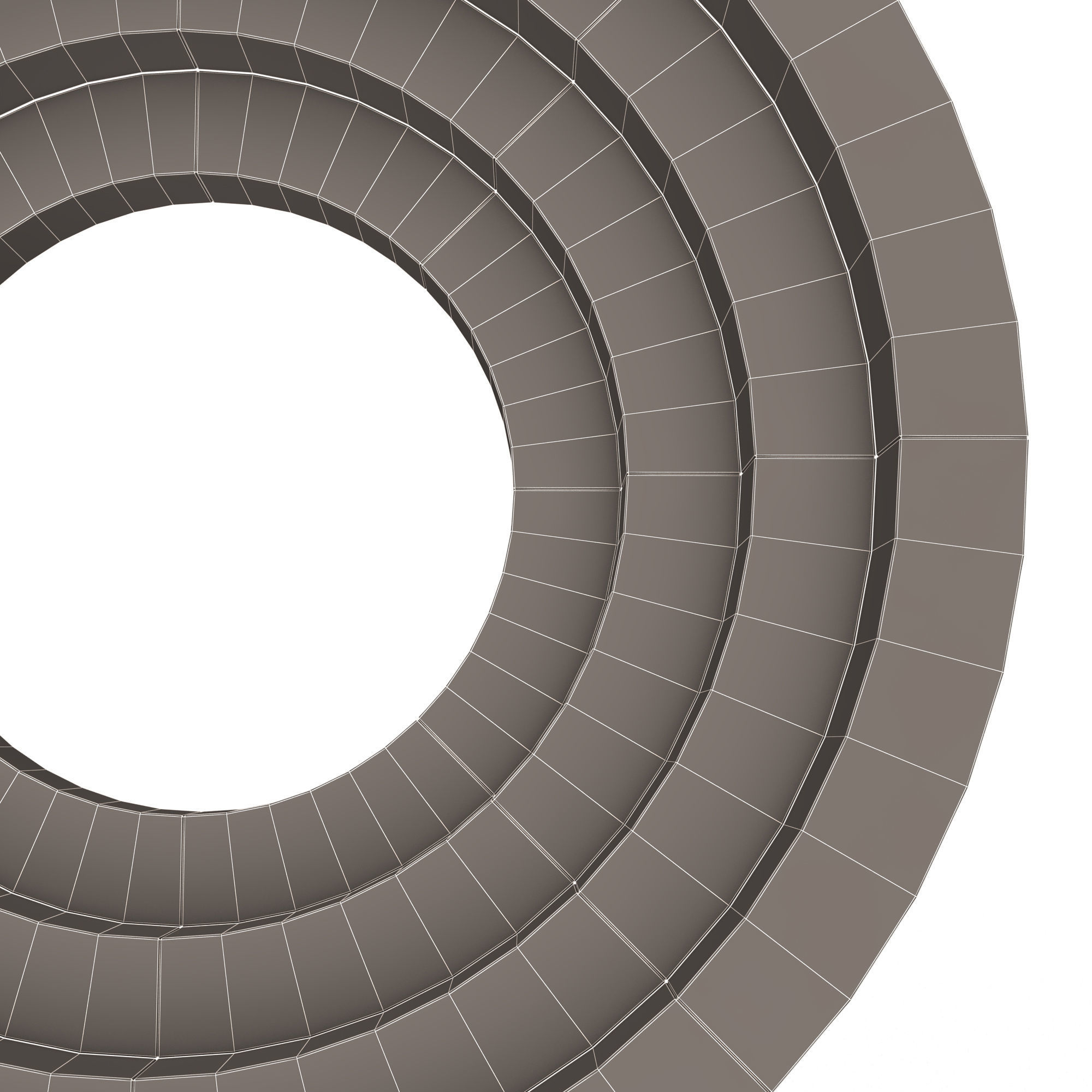 Color Wheel Low-poly 3D model_16