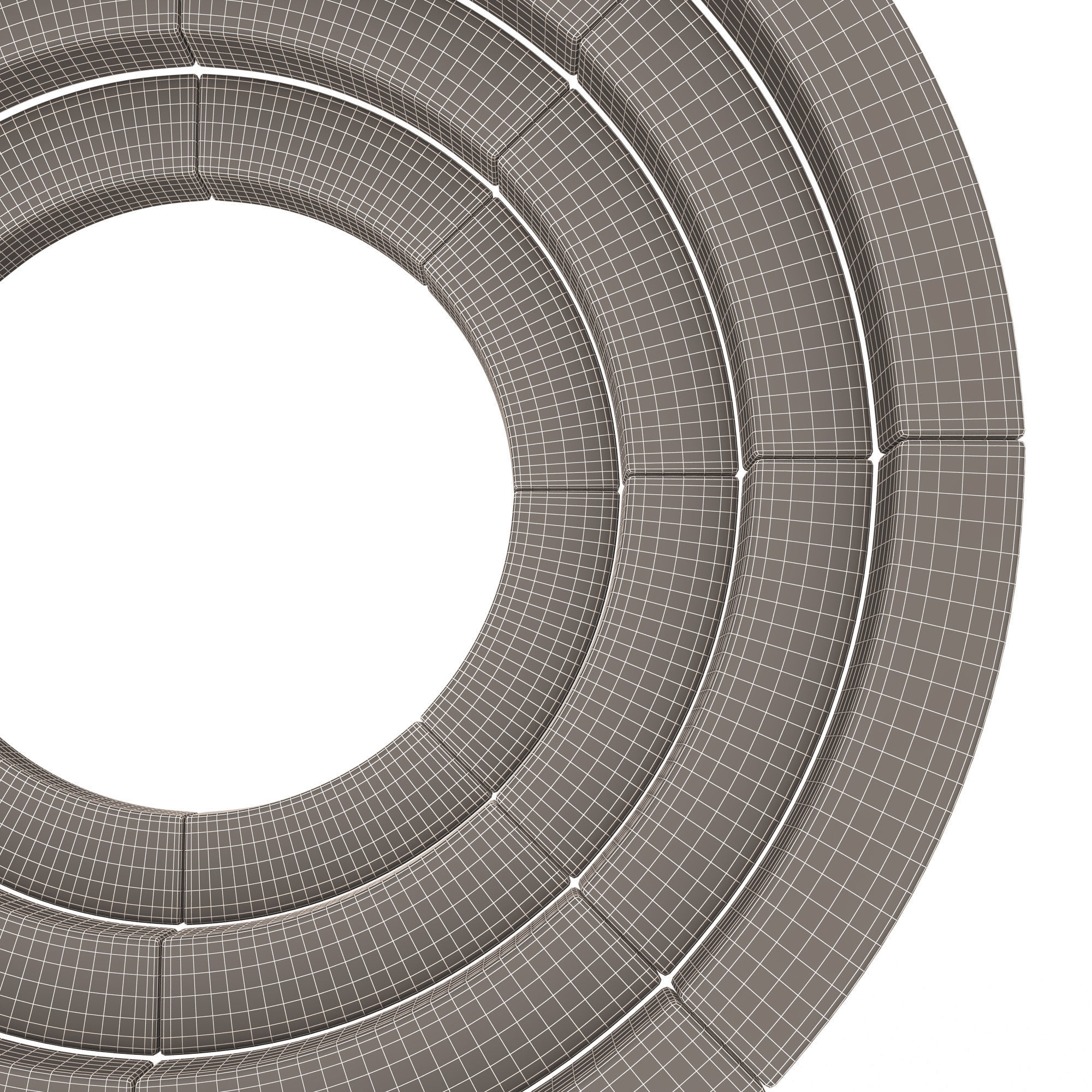 Color Wheel Low-poly 3D model_10