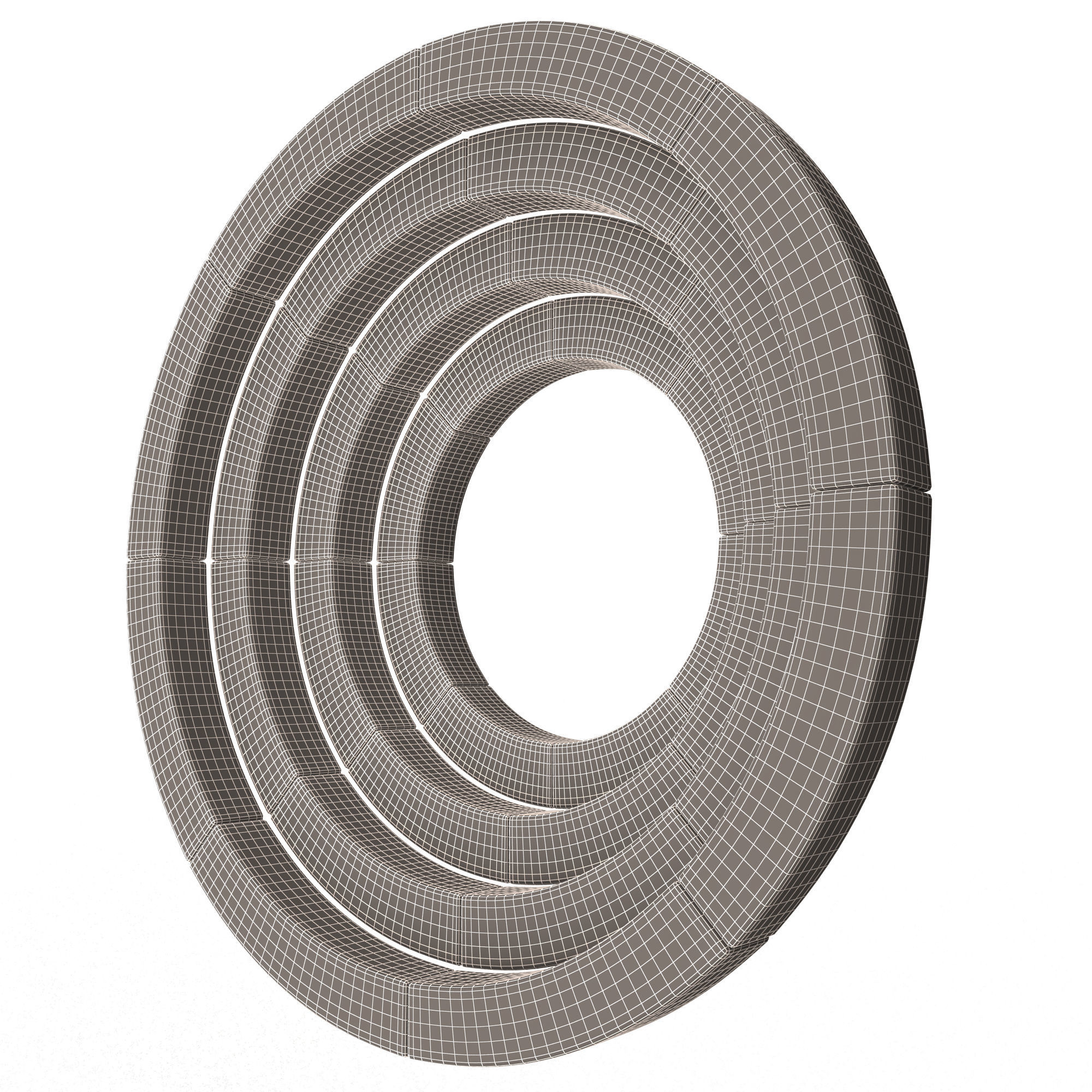 Color Wheel Low-poly 3D model_8