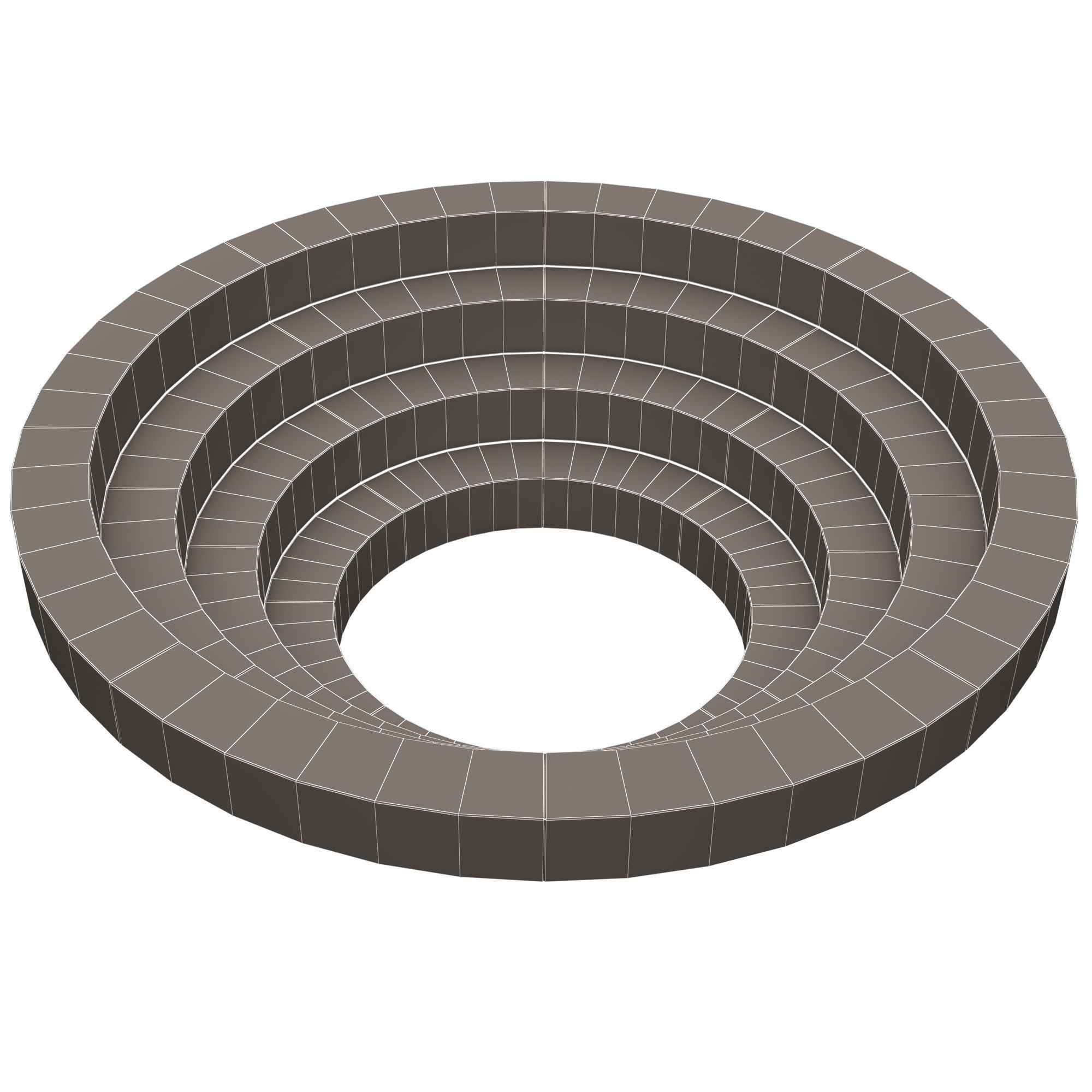 Color Wheel Low-poly 3D model_17