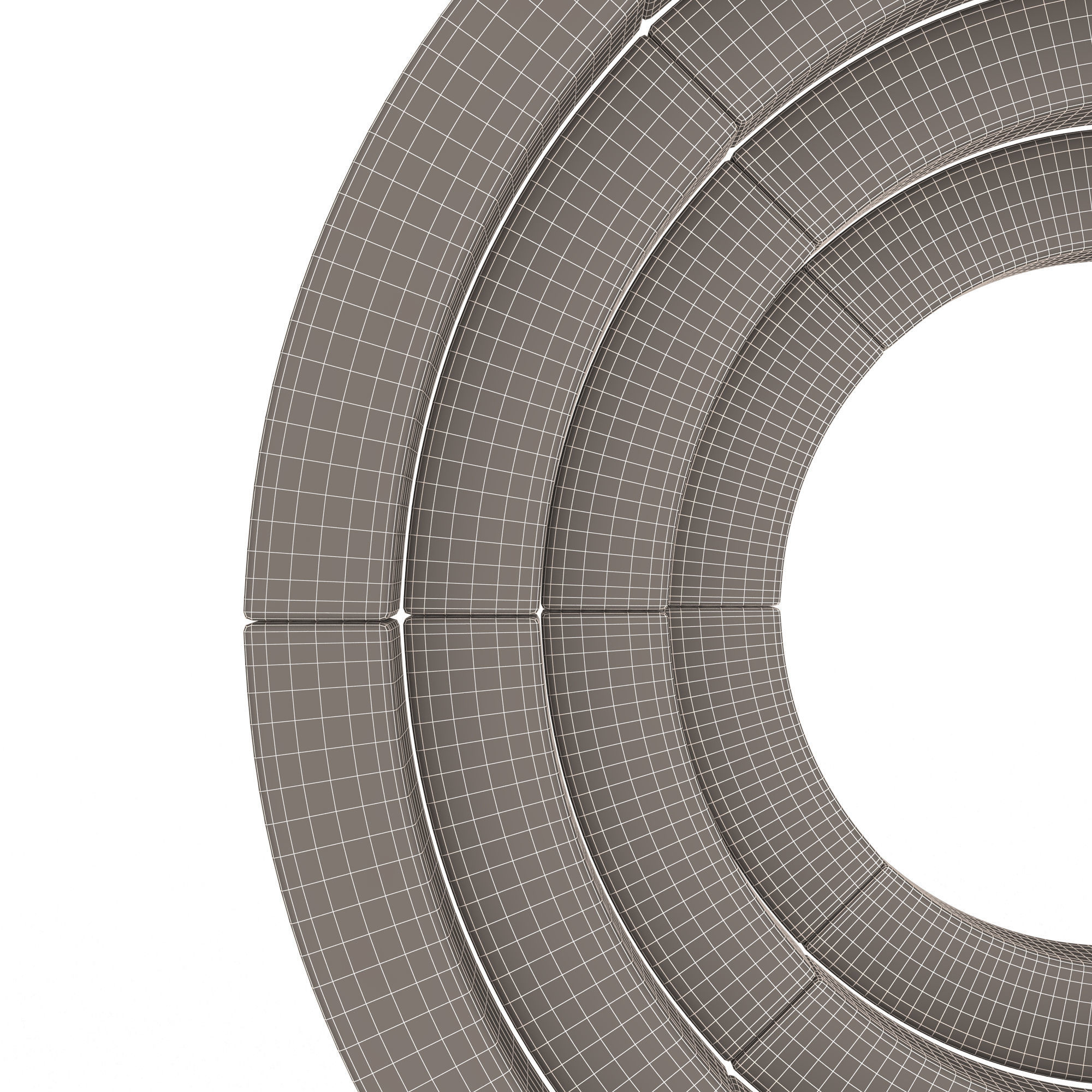 Color Wheel Low-poly 3D model_9